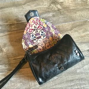 Helen Welsh Black Quilted Wristlet